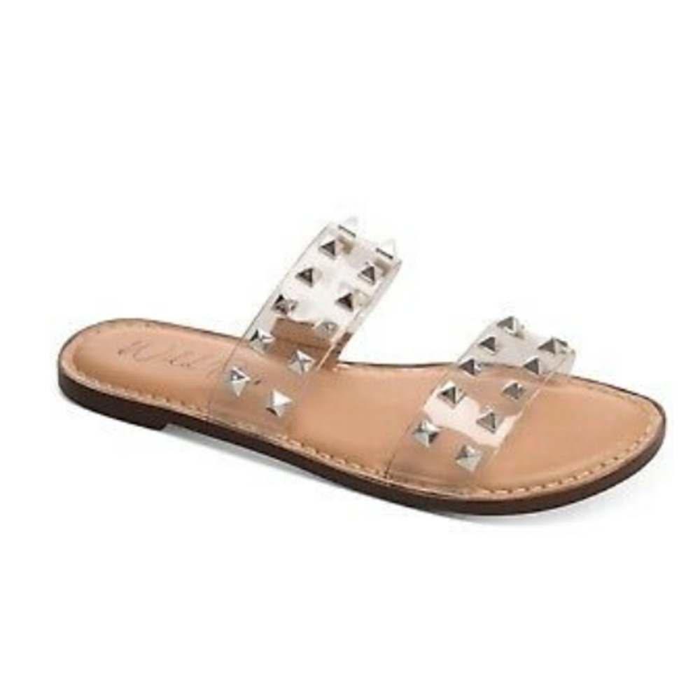 Wild Pair Ginnie Double-Band Slide Flat Sandals (size 8)
